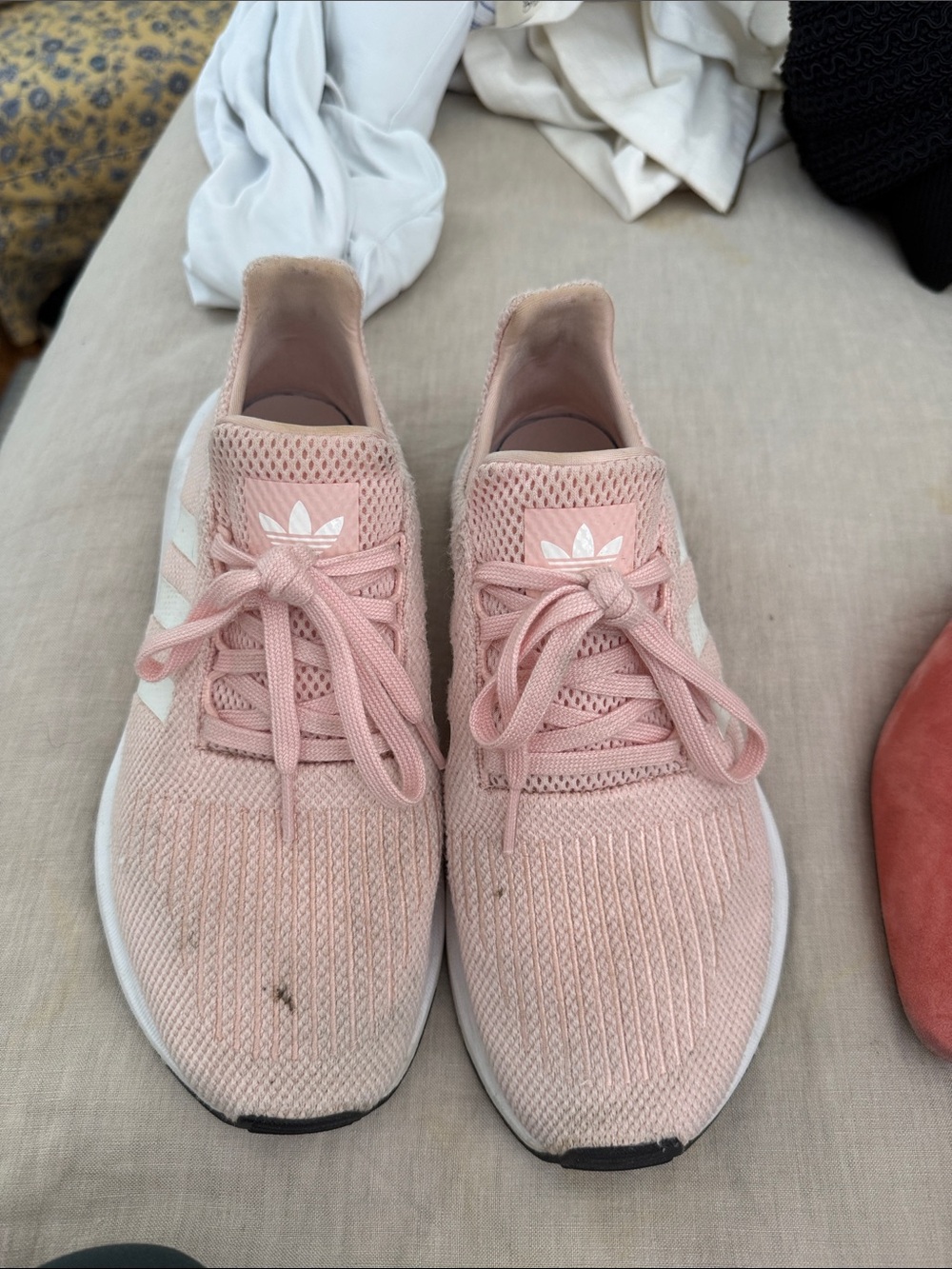 adidas Pink Knit Lace-Up Women's Sneakers